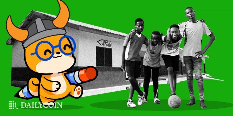 Floki hợp tác với bút chì hứa hẹn xây dựng trường học ở Ghana