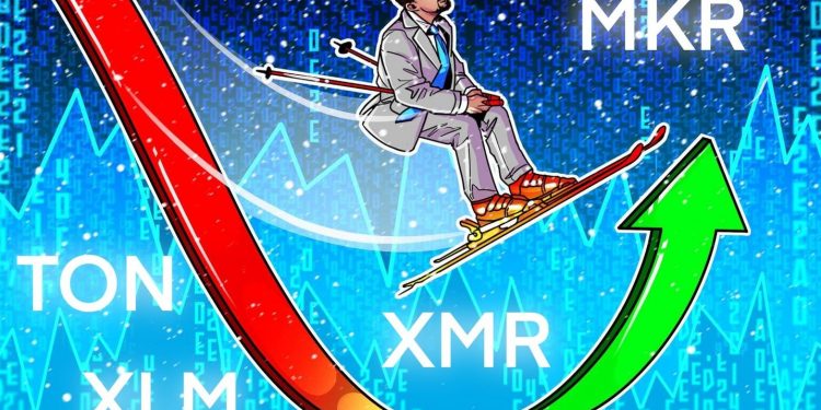 TON, XLM, XMR, and MKR could attract buyers if Bitcoin rises above $26,500