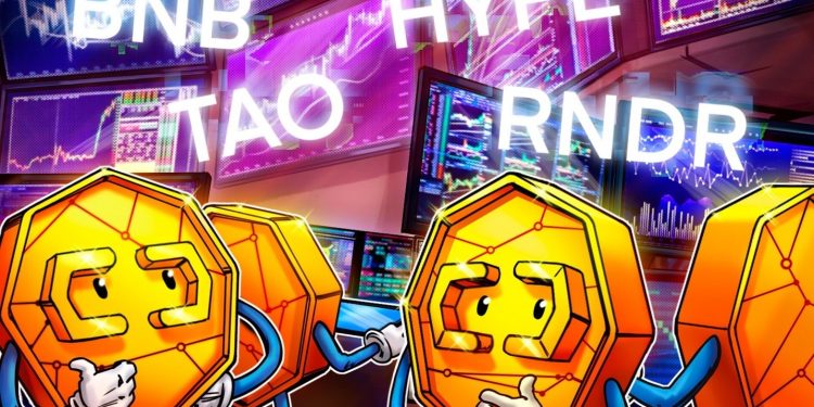 Bitcoin chuẩn bị ra mắt từ $85K, BNB, HYPE, TAO và RNDR có thể theo sau