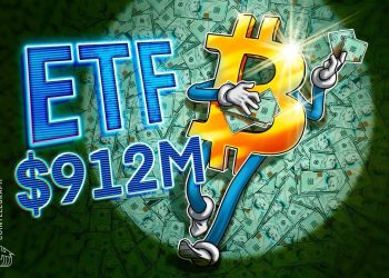 Các quỹ ETF Bitcoin ghi nhận dòng tiền 912 triệu đô la trong sự gia tăng tâm lý nhà đầu tư 'đáng động'
