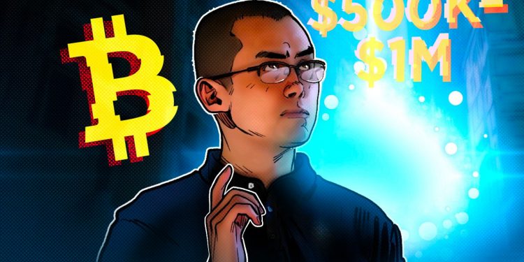 Binance founder CZ says Bitcoin could hit $500K–$1M this cycle