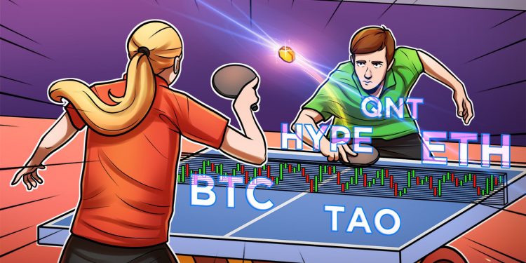 Bitcoin could consolidate, but ETH, HYPE, TAO and QNT may resume their up move