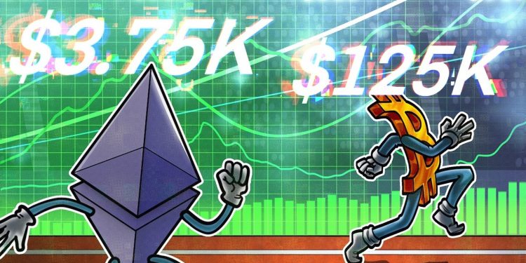 Bitcoin gets $125K target as trader sees 'big move' next, ETH hits $3750