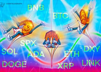 Price predictions 8/25: SPX, DXY, BTC, ETH, XRP, BNB, SOL, DOGE, ADA, LINK