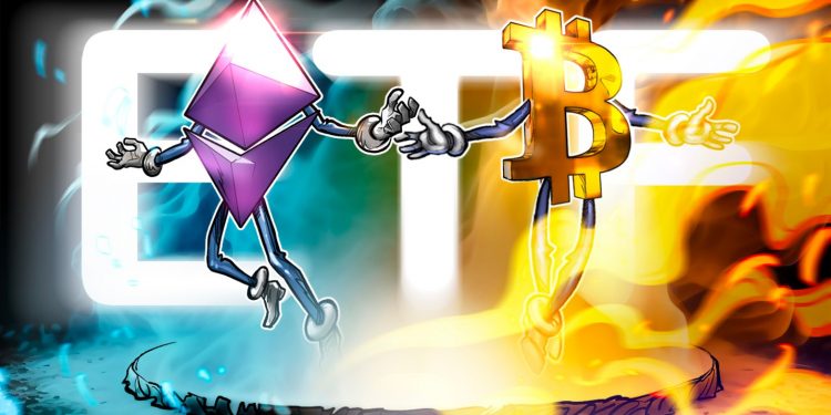 Spot Bitcoin ETFs surge, Ether funds bleed as investors flee for safety