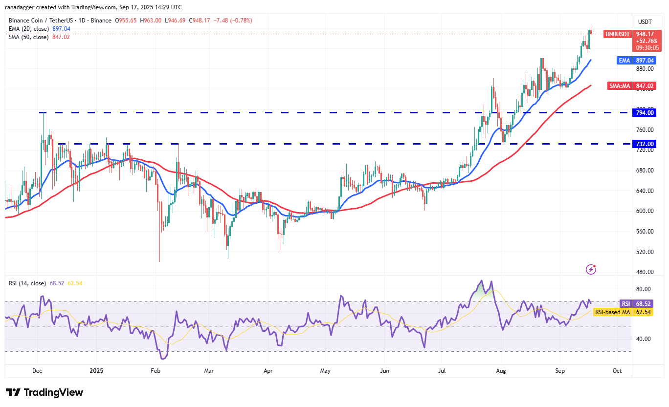 01995853-61a8-78f5-b1ba-c9b31e8e7bac Dogecoin, Cryptocurrencies, Federal Reserve, Bitcoin Price, XRP, Markets, Cryptocurrency Exchange, Interest Rate, Tom Lee, Cardano, Price Analysis, Binance Coin, Chainlink, Fundstrat, Market Analysis, Ether Price, Solana, SUI