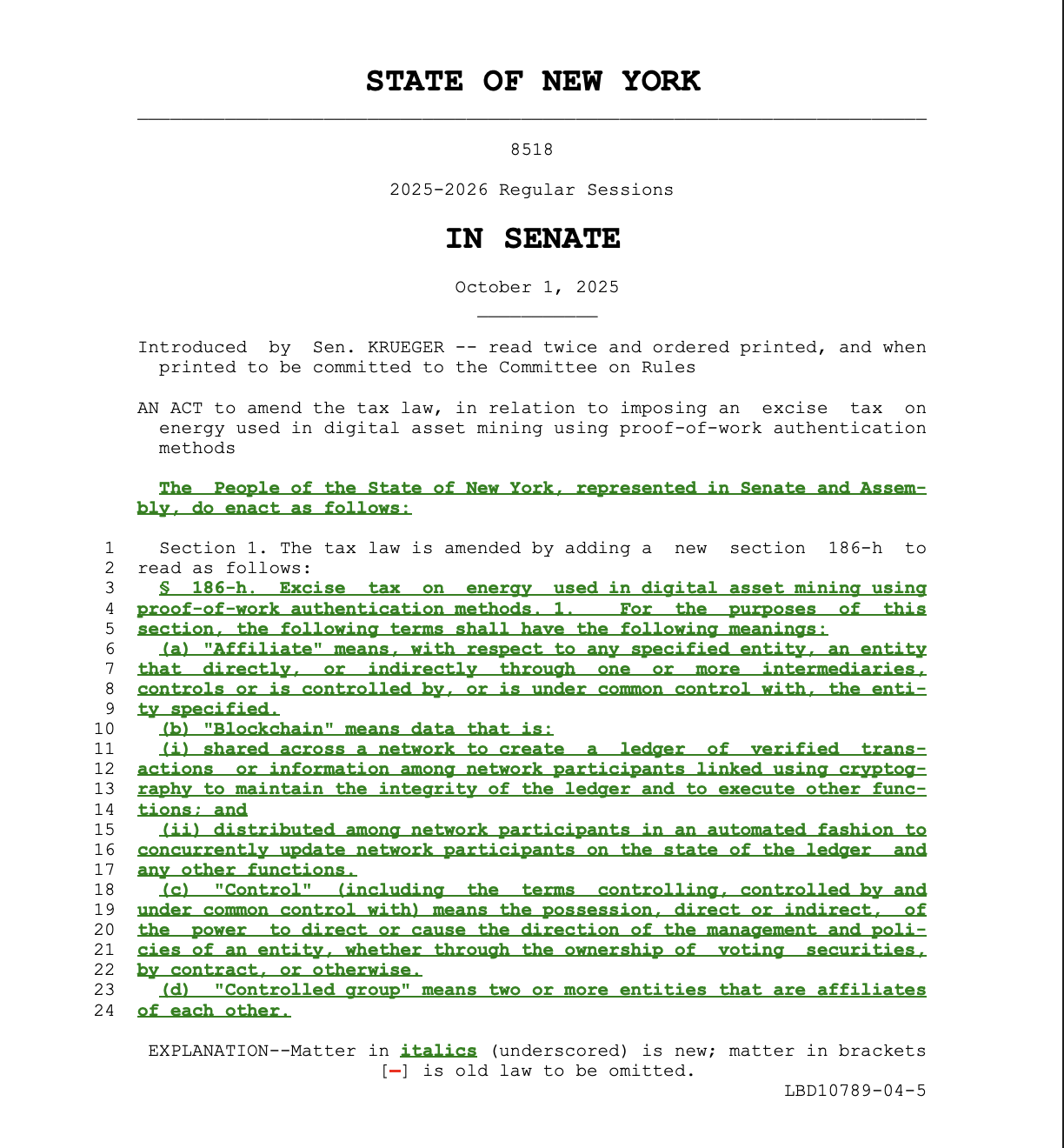 0199a6b5-03b2-7f49-a3af-1af729988004 Mining, Taxes, Bitcoin Regulation, New York, Bitcoin Mining, New York State, Mining Pools, Home Mining
