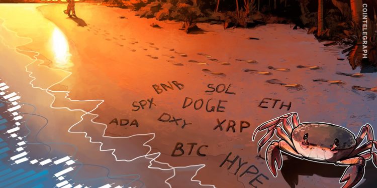 Price predictions 11/3: SPX, DXY, BTC, ETH, XRP, BNB, SOL, DOGE, ADA, HYPE