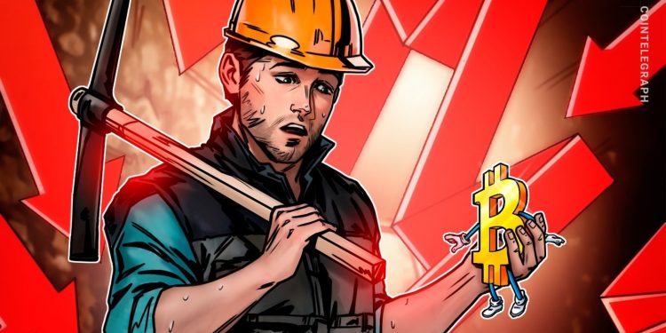 Mining economics tighten as record hashrate meets falling Bitcoin price: Report